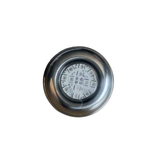 REFLETOR INOX POLIDO RGB 18W ENCAIXE 1/2 - ACQUALESTE PISCINAS