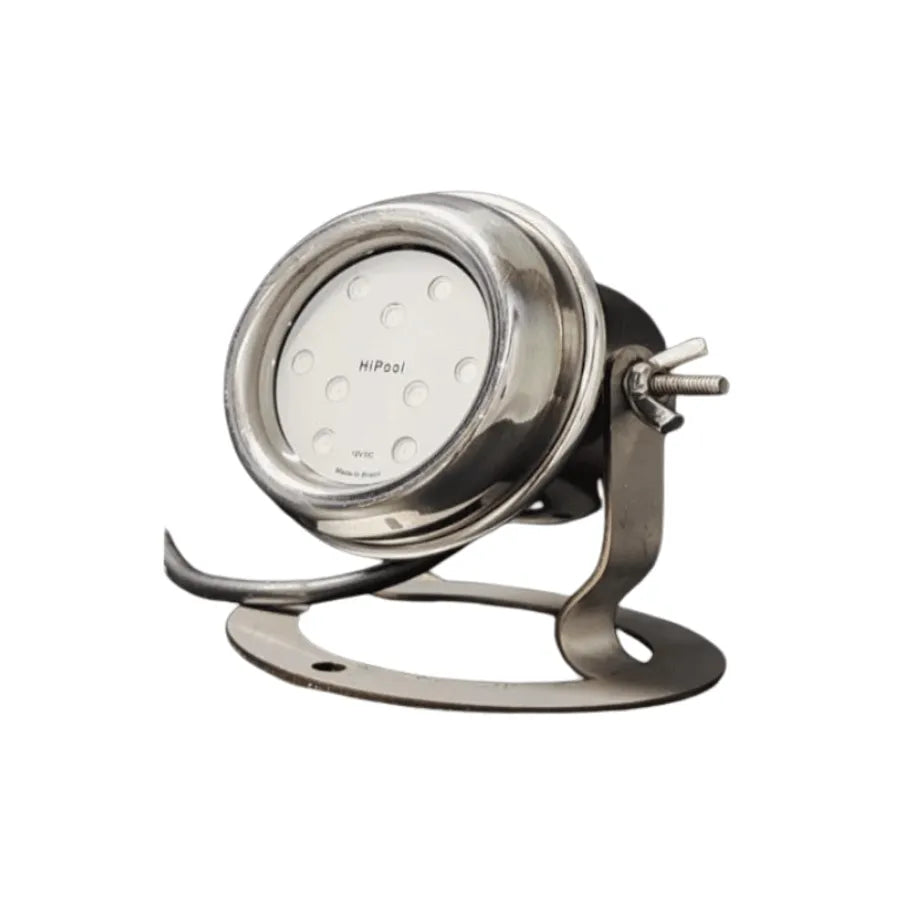REFLETOR SUPERLED 9W MONO BRANCO ARTICULADO PARA JARDINS INOX 316L - HIPOOL