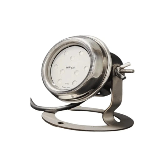 REFLETOR SUPERLED 9W MONO BRANCO ARTICULADO PARA JARDINS INOX 316L - HIPOOL